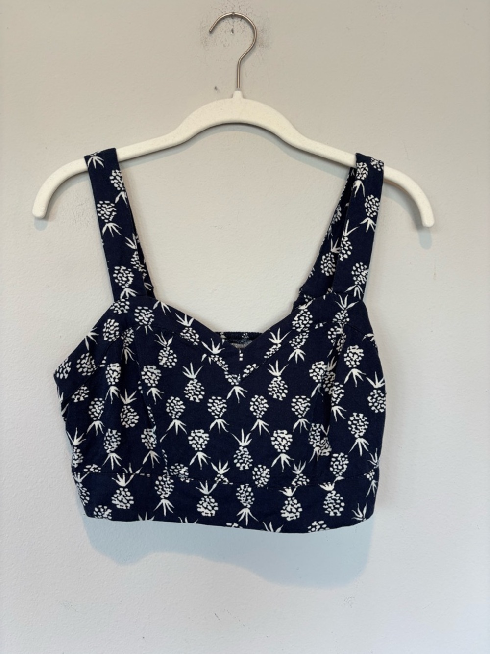 aerie Navy Pineapple Crop Top 069
